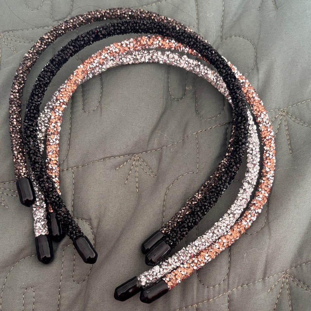 Set of Four Glitter Headbands